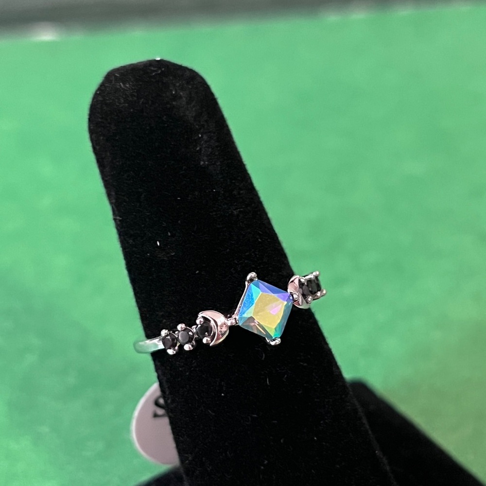Fragrant Jewel - Mad as a Hatter Silver and Black Gemstone Ring